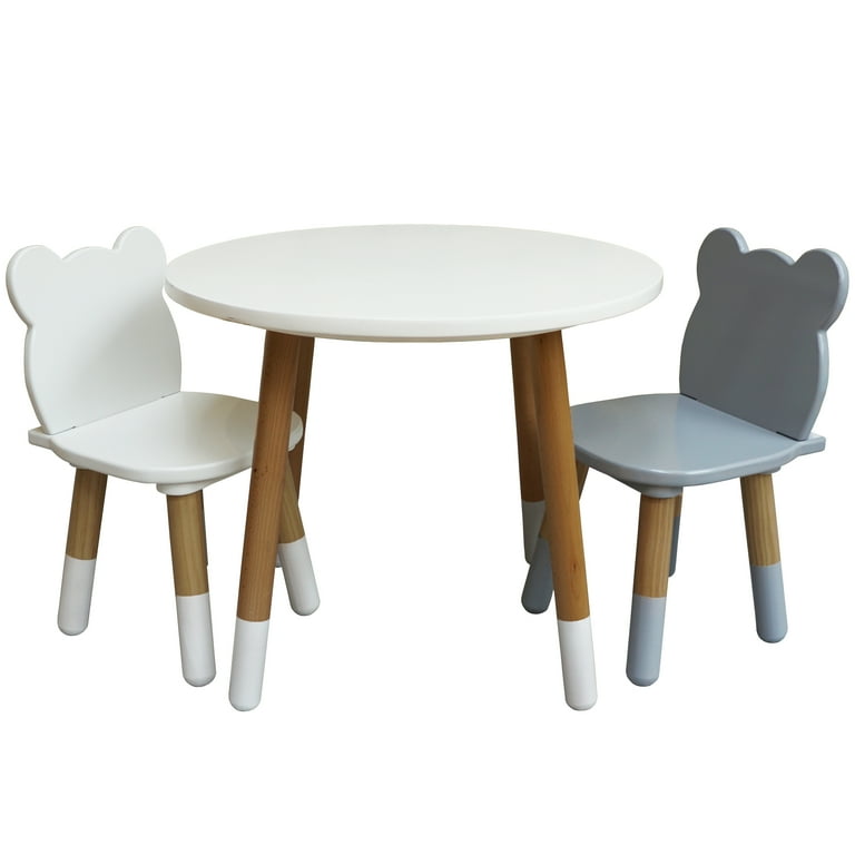 Grey kids best sale table and chairs