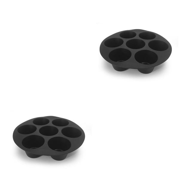 Inteprter Air Fryer Cake Cup Mold Cocina Silicona Antiadherente Hornear Muffin Pan Restaurante Panadería Cocina Utensilios para hornear 7 pulgadas 7 pulgadas 2piezas Inteprter CBP307602
