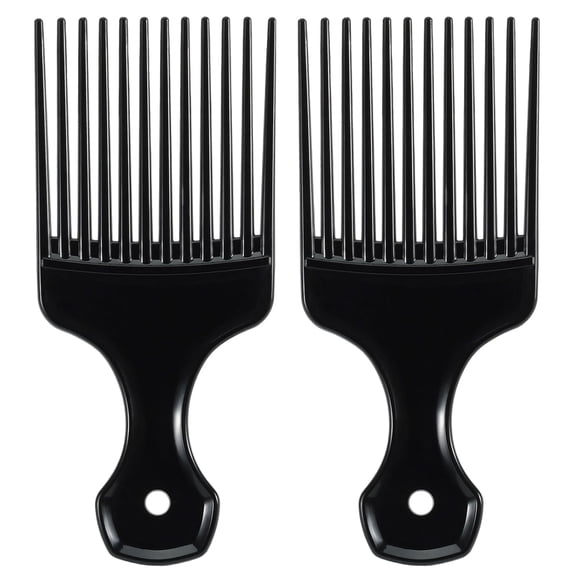 NORIZF 2 Pcs Hair Pick Comb Wide Tooth Lift for Hair Styling Detangling Plastic Afro Comb for Women Men Volumizing Styling Smooth Detangling Hair Pick