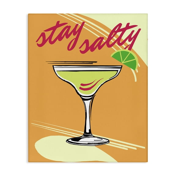 Stupell Industries Art Deco Stay Salty Cocktail Canvas Art, 16 x 20, by Elizabeth Medley