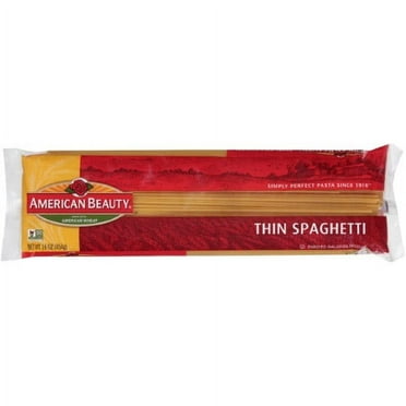 American Beauty Thin Spaghetti Pasta, 16-Ounce Bag (Pack of 8)