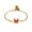 Circle Red, variant on Gemstone Chain Rings for Women Link Open Adjustable Stainless Steel Teardrop Circle Square Heart Cubic Zirconia Unique Personalized Gold Plated Simple Cute CZ Dainty Jewelry Square Red