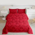 thumbnail image 2 of Feelyou Damask Floral Red Full Size Comforter Sets, Hippie Tribal Abstract Bedding Comforter Set, Western Modern Fashion Reversible Bedding Sets, Breathable Home Decor, 3 Pieces, 2 of 8