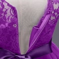 thumbnail image 4 of Vestido de Encaje Blanco de Manga Larga Cuadrado Cuello Girado Abajo Arco Falso Dos Piezas Vestido de Baile de Estudiantes Británicos para Niños Grandes 5-16 Años de Edad, 4 of 7