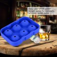 thumbnail image 2 of Molde de silicona para hacer bolas redondas, bandeja para cubitos de hielo, 6 cavidades, molde para dulces y Chocolate, herramientas de cocina, color azul oscuro, 2 of 5