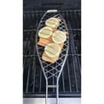 thumbnail image 4 of Wooden Handle Fish Grill Net Clamp Stainless Steel Mesh Outdoor BBQ Tool Versatile, 4 of 7