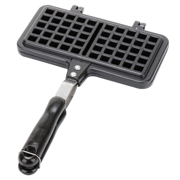 Non-stick Belgian Waffle Maker Stove Top Waffle Maker Pan Cast Aluminum Waffle Rectangle Camping Waffle Maker Pan for Stovetop