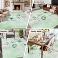 thumbnail image 5 of Large Area Rugs for Living Room Bedroom, Green Flowers 5'x8' Rug Washable Carpet Runner Indoor Outdoor, Spring Floral Elegant Pastoral Botanical Non Slip Floor Mats Rug for Kitchen, Bathroom, 5 of 8