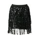 thumbnail image 3 of Lentejuelas Borla Accesorios para el cuerpo Moda Lentejuelas con flecos Bufanda a la cadera Abrigo bohemio para festival de música Fiesta Negro Fernando falda con borlas, 3 of 8