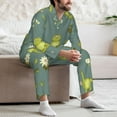 thumbnail image 7 of Yiaed Cute Yoga Frogs Print Men’s Pajamas Set - Long Sleeve Button Down Sleep Shirt and Pajama Bottoms Sleepwear Set Mens Pjs Sets Men's Pajama Bottoms-Medium, 7 of 7