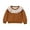 Brown, variant on LIaqionyy Little Girls Sweatshirts Toddler Cotton Solid Color Crew Neck Long Sleeve Pullover Loose Top