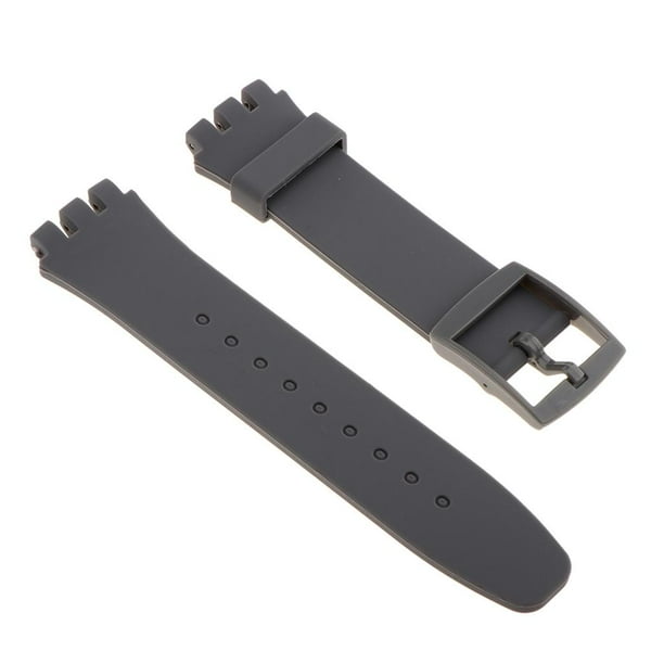 Correa de Reloj de Repuesto de Caucho Suave de Silicona de 20 Mm para Reloj Y Relojes Inteligentes gris