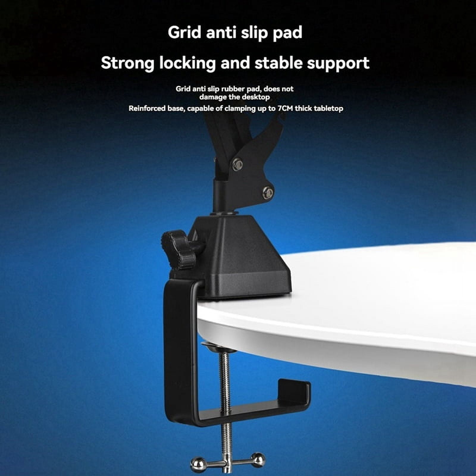 Microphone Bracket RGB Microphone Arm Stand with RGB Light Rotatable Suspension Boom Scissor Stand Ordinary Base