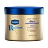 Vaseline Radiant X Deep Nourishment Body Cream for Dry Skin 100% Pure Shea Butter, Coconut Oil, Vitamin C, & Peptides, 10 oz