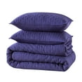 thumbnail image 3 of JML 3 Pieces Navy King Comforter Set, Soft Microfiber Bedding Set With 1 Comforter and 2 Pillow Cases Suit for All Seasons, 3 of 8