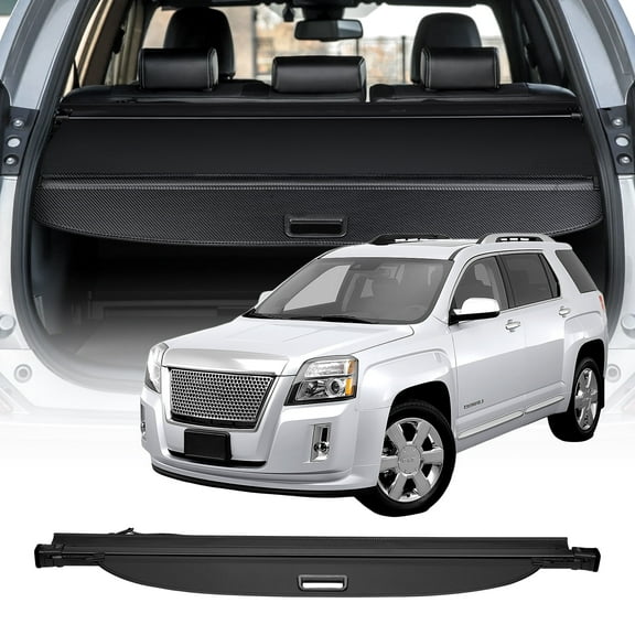 VEVOR Retractable Cargo Cover, Carbon Fiber Texture Trunk Cover, Anti-Peeping Luggage Privacy Shield, Seamless Fixation Shade, Extended Version for GMC Terrain & Chevrolet Equinox 2018-2024 5-Seater