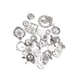 thumbnail image 2 of Ounissouiy 40 piezas de joyería de metal que hace los hallazgos de accesorios mecánicos de engranajes de bricolaje Artesanía Plata, 2 of 6