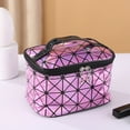thumbnail image 3 of Travel Makeup Bag Organizer, Large Make Up Bag for Women, Portable Makeup Case Storage, Portable Makeup Bag with Large Storage Capacity, Pink, 3 of 3