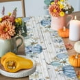 thumbnail image 4 of Blue Teal Fall Pumpkins Table Runner, Autumn Thanksgiving Kitchen Dining Table Decoration for Home Party Decor 13x48 Inches, 4 of 9