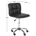 thumbnail image 3 of Safavieh Brunner PVC Mid Back Desk Chair, Black, 3 of 7