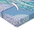 thumbnail image 2 of Ambesonne Animal Fitted Sheet, Oval Motifs, Twin XL Size, Multicolor, 2 of 3