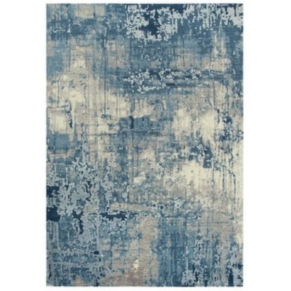 Alora Decor Radiant 8' x 10' Abstract Blue/Ivory/Gray Hybrid Area Rug