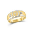 thumbnail image 3 of 10kt Yellow Gold His Hers Marquise Diamond Cross Matching Wedding Set 1/6 Cttw, 3 of 3