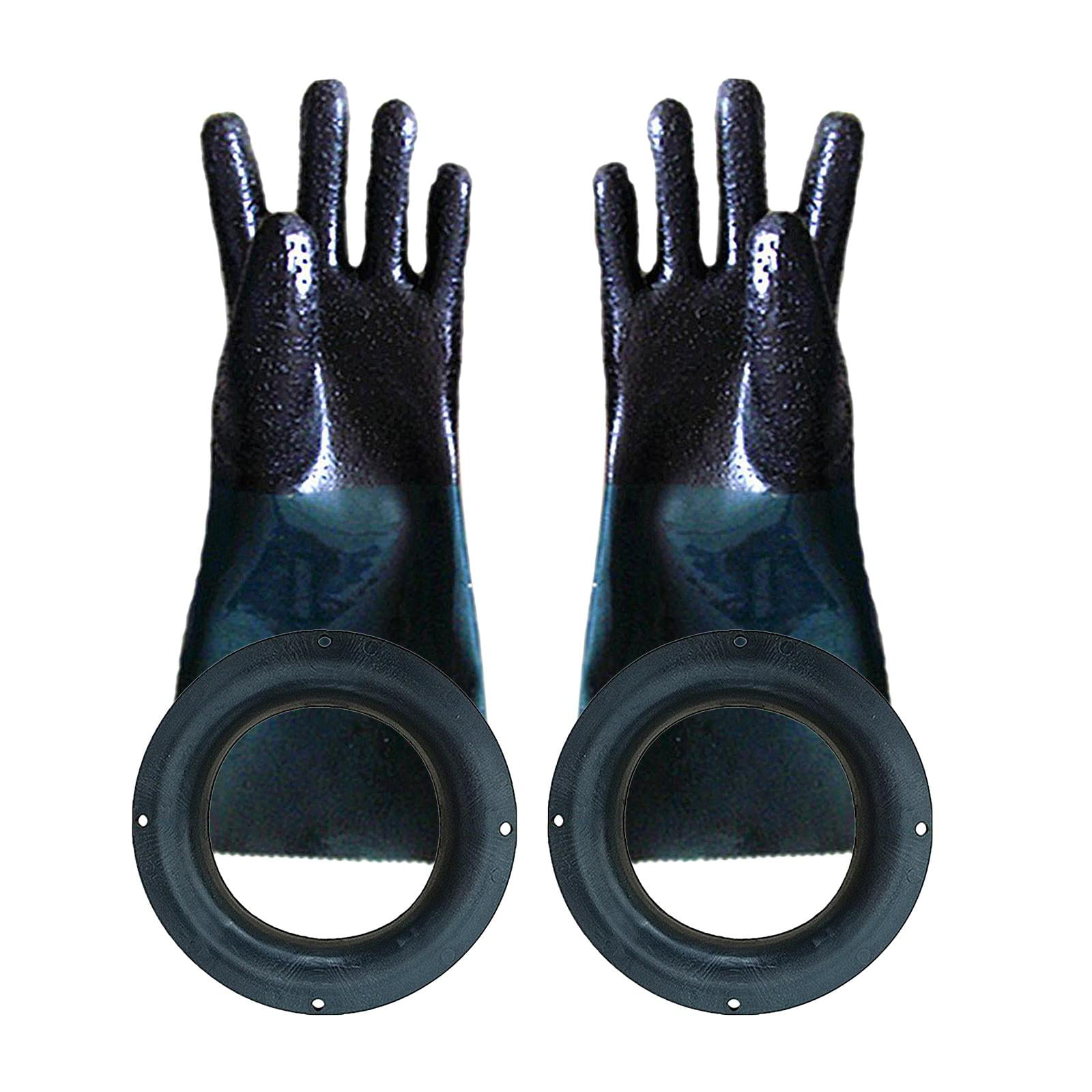 Heavy Duty Sand-Blaster Gloves Work Cleaning Cabinet Parts Industrial Gloves 