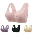thumbnail image 2 of Daisy Bras for Older Women | Front Closure Womens Plus Size Bra, Full Coverage Wireless Underwear Supportive 2025 Pink 50, 2 of 2