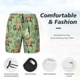 thumbnail image 3 of Haiem Indian elephant Pattern Mens Swim Trunks with Compression Liner 2 in 1 Swimming Shorts Stretch Swimwear Quick Dry,Board Shorts-Large, 3 of 6