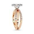 thumbnail image 3 of AFFY Split Shank Solitaire Engagement Rings for Women Center 10x5mm Marquise and Round Cut Lab Created Moissanite Wedding Anniversary Ring in 10K Solid Rose Gold Size-7.5, 3 of 6