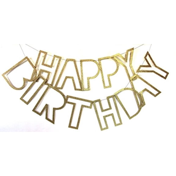 meri meri happy birthday gold garland