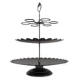 thumbnail image 2 of Soporte para cupcakes de 3 niveles, soporte para servir pasteles, plato para dulces y postres, elegante plato para pasteles Negro, 2 of 9