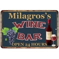 thumbnail image 1 of Milagros's Green Wine Bar Wall Decor Kitchen Gift 8x12 Metal 108120043924, 1 of 1