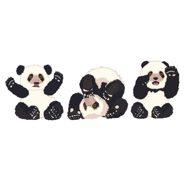 PANDA BEAR - Vinyl Home Art Three Young Panda Bears Decoration Rainforest Tree Animal Design Adhesive Wall Decal - Kids Nursery Bedroom Multicolored Fur Ball Animals Removable Wall Sticker 20 PANDA BEAR - Vinyl Home Art Three Young Panda Bears Decoration Rainforest Tree Animal Design Adhesive Wall Decal - Kids Nursery Bedroom Multicolored Fur Ball Animals Removable Wall Sticker 20