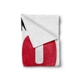 thumbnail image 2 of 50th Birthday Soft Flannel Fleece Throw Blanket, Birthday Slogan Forever 18 Experience Age and Life, Cozy Plush for Indoor and Outdoor Use, 50" x 70", Red Black White, by Ambesonne, 2 of 6