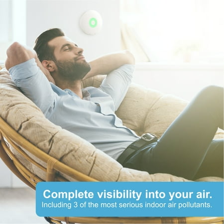 Airthings - Wave  Plus Smart Indoor Air Quality Monitor with Radon Detection - Matte White