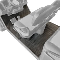 Xtreme Mats Full Coverage Golf Cart Floor Mats Fits EZGO L6 (Generation 2) 2021 6 Passenger Includes 1st and 2nd Row Floor Mats (All Black)