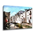 thumbnail image 2 of Póster de lienzo con pintura al óleo de un pueblo acuático chino, decoración para dormitorio, paisaje deportivo, decoración para oficina, regalo, estilo marco, 20 x 30 cm, 2 of 8