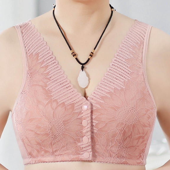 KIHOUT Bras For Women Plus Size Women Wireless Large Size Pull Together Bra Comfortable Underwear