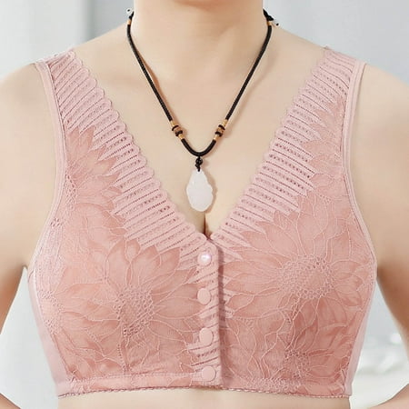 Mgmyaa Bras for Women Wireless Large Size Pull Together Bra Comfort Underwear