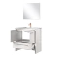 thumbnail image 4 of White Quartz Top Vanity with 28 in. Mirror and Faucet | Great for Contemporary Bathrooms | Have a Stain - resistant Bathroom Centerpiece, 4 of 4