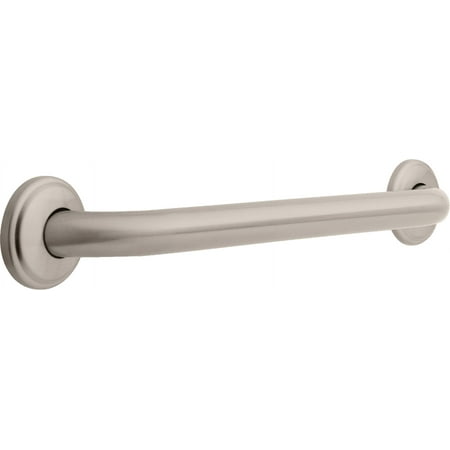 1 1/4 in. x 18 in. Concealed Screw Grab Bar in Satin Nickel