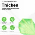 thumbnail image 3 of YUSS 13 Gallon Garbage Bags Large Trash Bags Kitchen Trash Can Bags Fit 50L Can,75 Count,Green, 3 of 5
