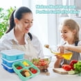 thumbnail image 3 of Juego de Loncheras de Cuatro Compartimentos, Loncheras Portátiles, Loncheras, Cajas Selladas, Contenedores de Almacenamiento de Alimentos Divididos, 3 of 5