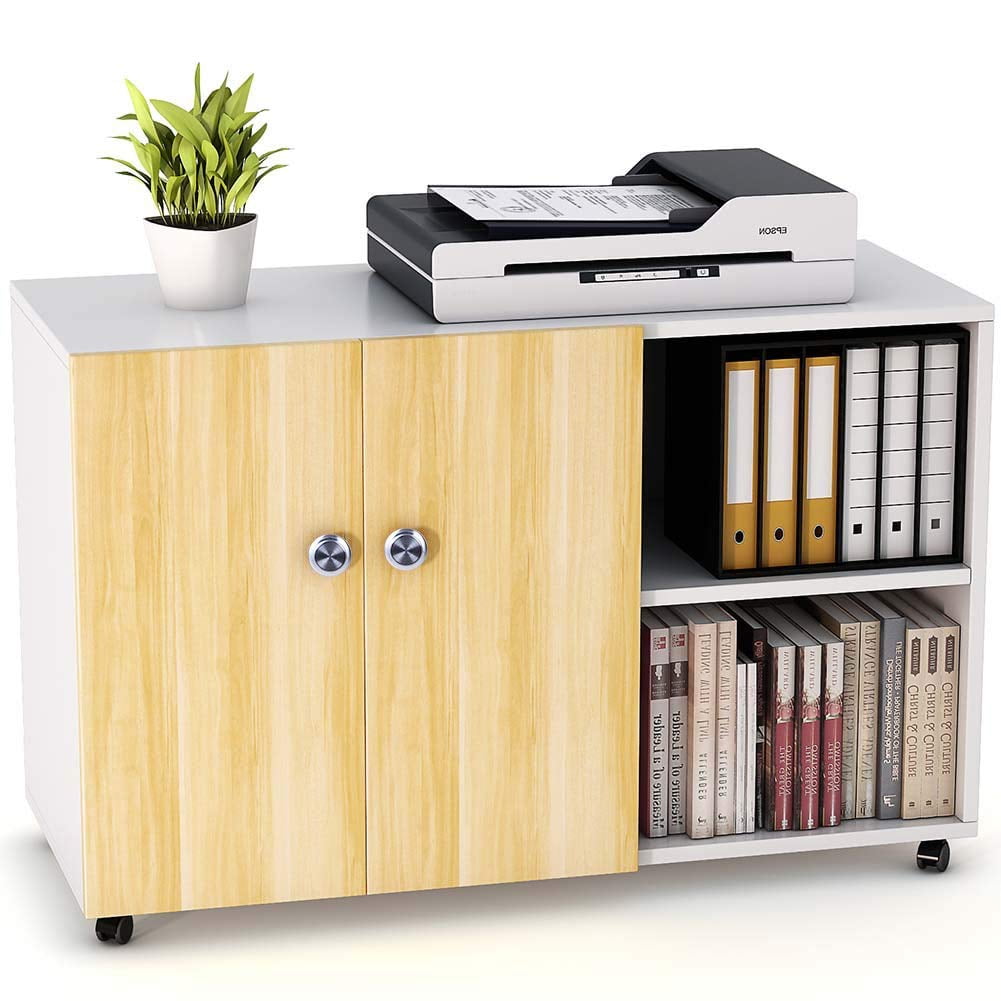 Office File Cabinet With Shelves Tribesigns 39 Mobile Printer