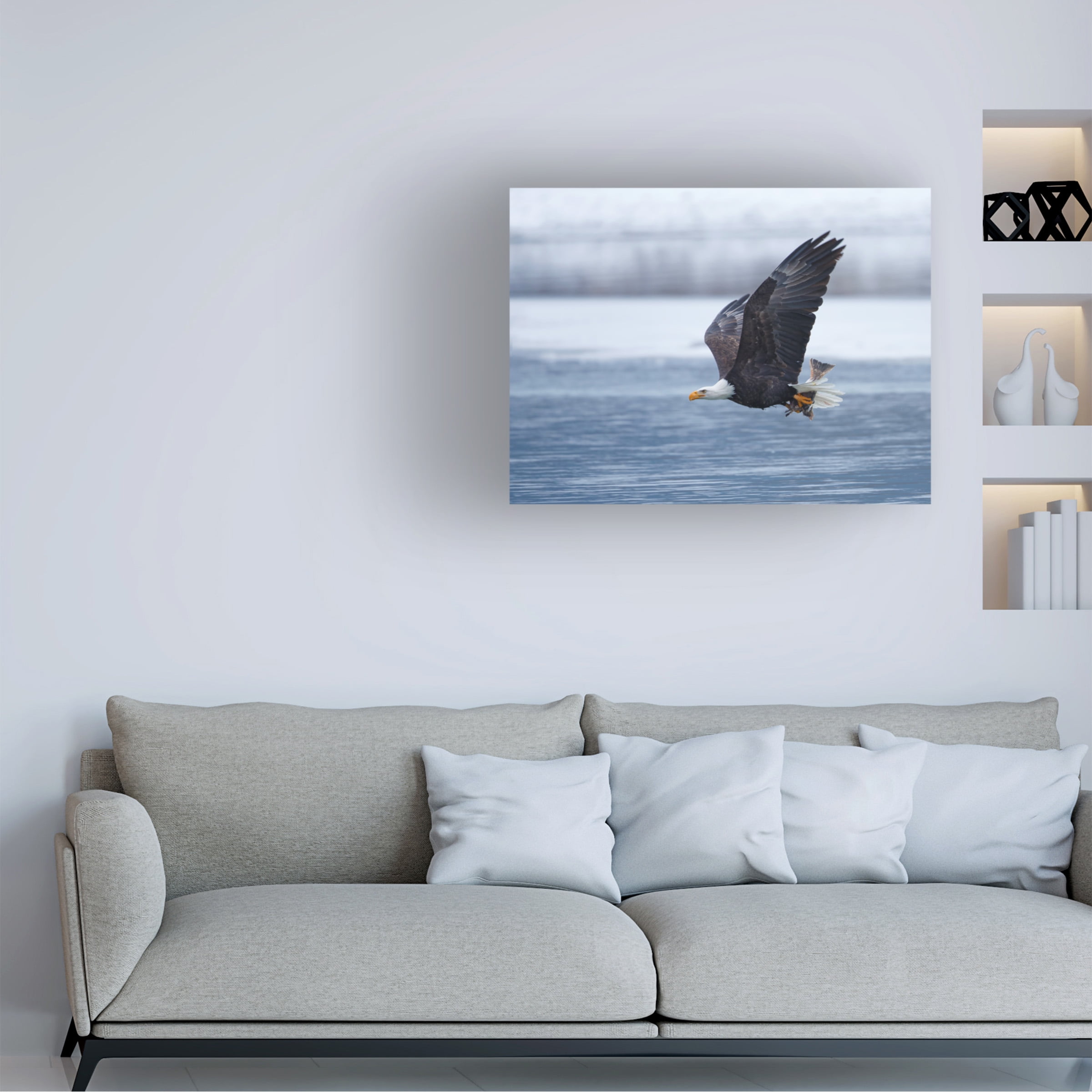 Shlomo Waldmann 'Bald Eagle' Canvas Art