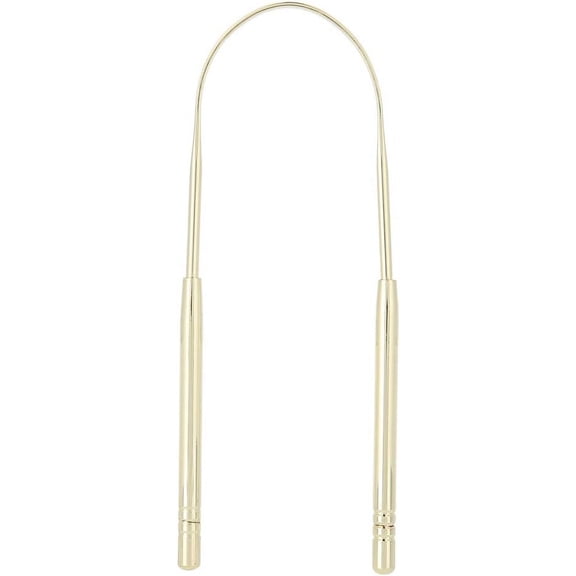 304 Stainless Steel Tongue Scrapers,Tung Scraper Portable Tongue Scrubber Oral Dental Care Hygiene Care Tools(Golden)
