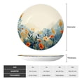 thumbnail image 2 of Wukai Floral Mountain Landscape Print Decorative Plate for Display,Bone China Decorative Plate, Ceramic Dinner Plate with Stand, Vertical Ceramic Plate-10in, 2 of 6