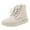 Beige, variant on Women's Ankle Snow Boots Lace up Round Toe Winter Warm Furry Lined Fashion Short Booties
